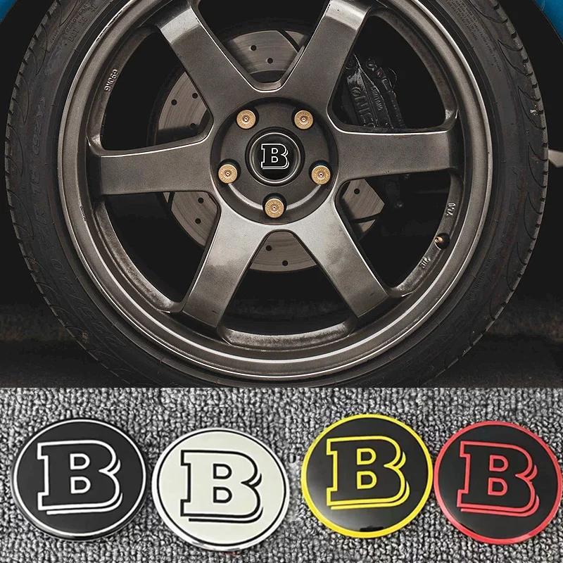 4Pcs 56mm Car Wheel Center Hub Cap Sticker Accessories For Mercedes Benz Brabus AMG Smart Maybach W205 W203 W206 W108 W124 W126 DB1
