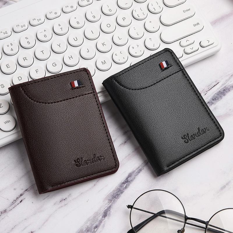 New Super Slim Soft Wallet Pu Leather Mini Credit Card Wallet Purse Card Holders Men Wallet Thin Small Short Coin Wallets