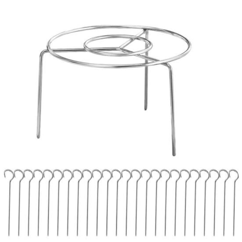 Air Fryer Rack with 12/24 Skewer Stainless Steel Vertical Meat Skewers Rack