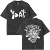 Vintage Washed Rapper Yeat Double Sided Print Tshirts Lyfestyle  T Shirt Men Women Hip Hop Fashion Trend Tshirt Streetwear