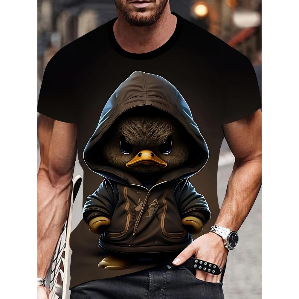 Fashion Dog Pattern Men's T-shirt Short Sleeved T-shirt Summer Oversized T-shirt Round Neck Casual Animal 3D Printed Top Men's Clothing