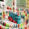63Pcs Electric Domino Blocks Laying Machine Automatic Domino Train Car STEM Educational Learning Toys Birthday Gift For Kids