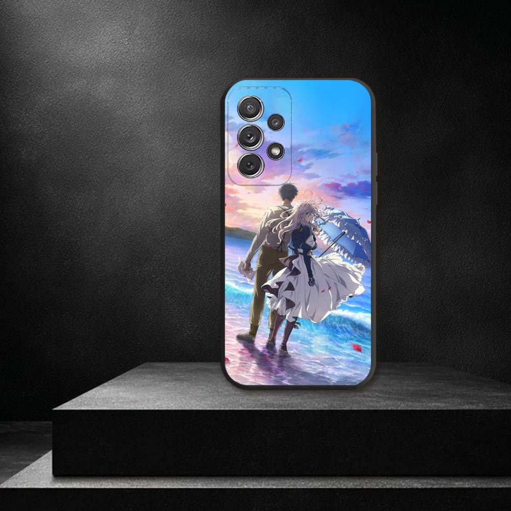 

V-Violet E-Evergarden Phone Case For Samsung S 25,24,23,22,30,21,10,9,Ultra,Plus,Lite,FE,4,5G Black Soft Case SamsungS24u