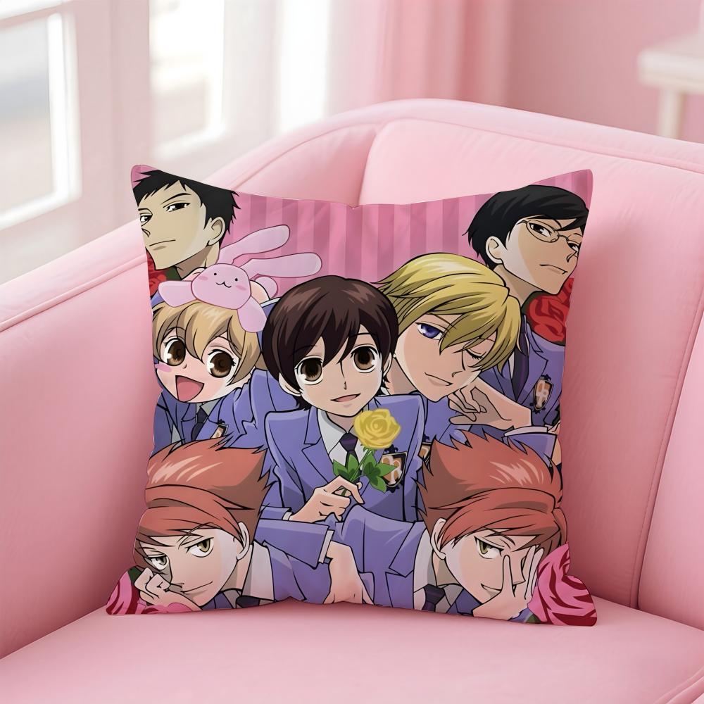 O-Ouran High S-School Host Club Cushion Cover Home & Car Multi-Scene Pillow Cover - Reversible, Soft & Durable For Daily Use