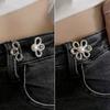 2/4Pcs No‑Sew Flower Pearl Waist Buckle Detachable Pants Waist Reducing Clip Fashion Decor Brooch for Jeans Skirt Shirt Outfit
