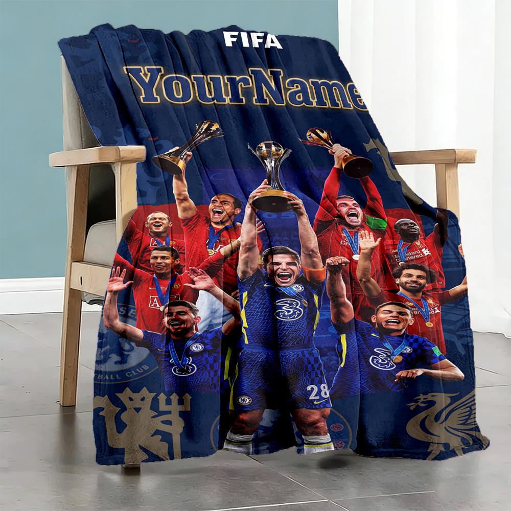 Chelsea Fc Personalized Name Blanket Throw Personalized Blanket Durable Comfort Versatile For Office Seaside Chair Picnics Four Seasons Multipurpose