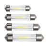 4X Festoon 31MM 36MM 39MM 41MM C5W C10W Led Bulbs COB Glass Door Trunk Housing Dome Lamp Car License Plate Light White 6000K 12V