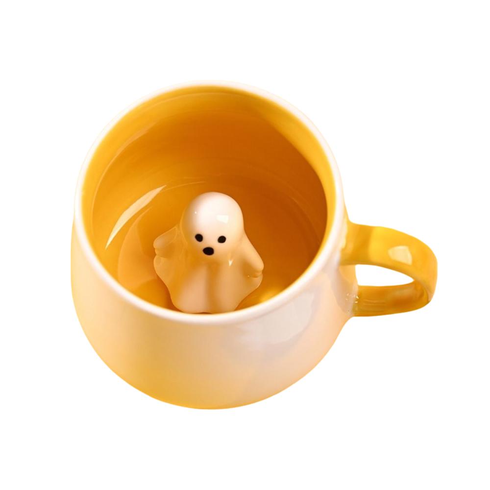 Hand Painted Ceramic Mug 3D Figurine Design Novelty Coffee Cup Cute 3D Figurine Mug Halloween
