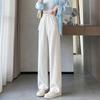2024 Plus Size Fleece-Lined High Waist Wide Leg Pants for Women - Slimming Casual Autumn Winter Wear