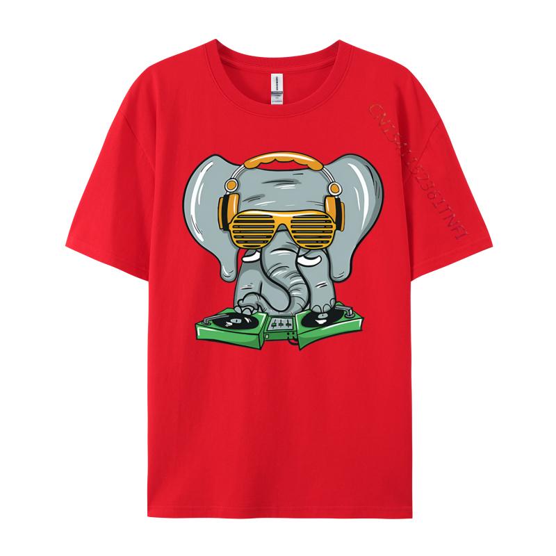 Men Tshirt Dj Elephant House Tshirts Vintage Tee Shirts Unisex ONeck Pure Cotton Tshirts Man Oversized Tops