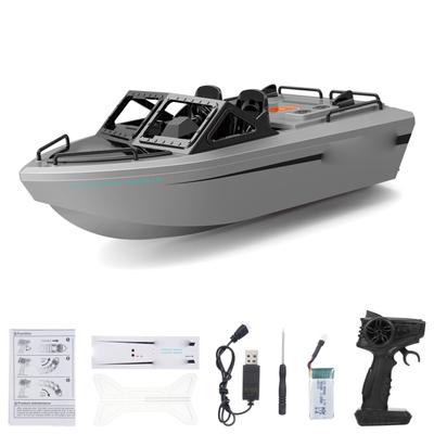 Bateau Télécommandé, Bateau de Karting Étanche 2,4 GHz avec Moteur Brushless pour Piscines et Lacs, Mini Jouet Électrique pour