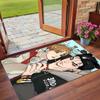 Anti‑Slip Crystal Velvet Floor Rug, Korean Comics Jaekyung Dan Design Carpet for Indoor Living Bedroom Home Decoration