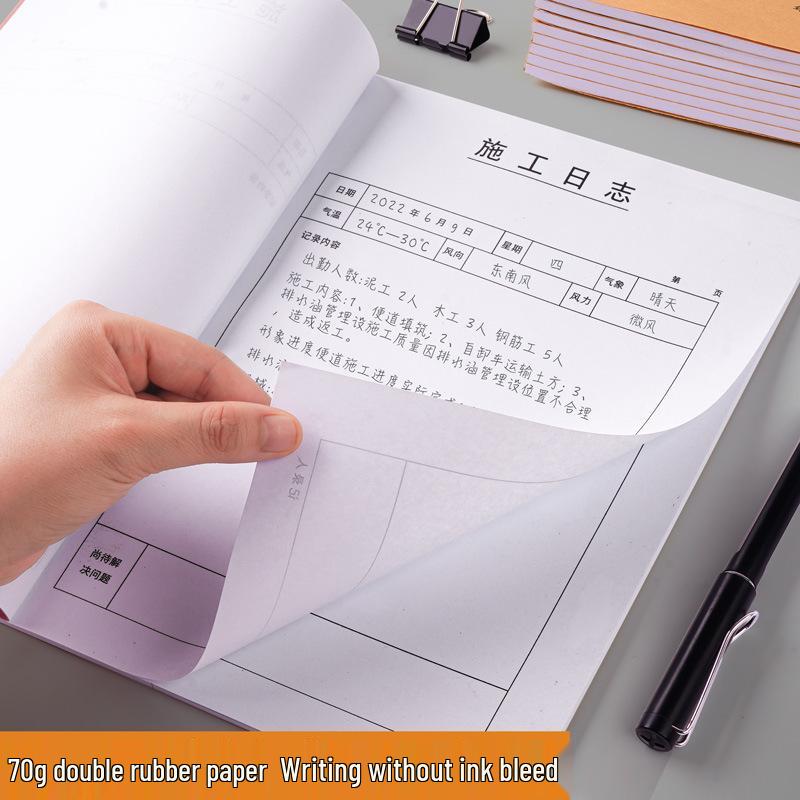 10 Enhanced Construction Log Books - 2022 Building Engineering Diary & Supervision Record, 16k