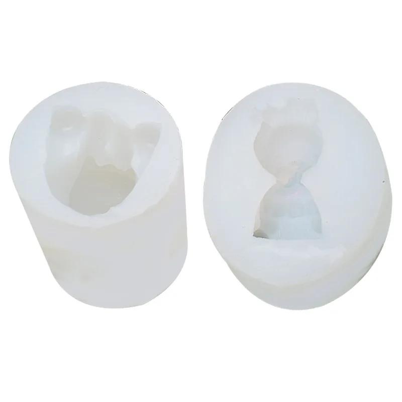 Cute Lion Silicone Candle Mold 3D Animal Soap Plaster Resin Cement Casting Molds DIY Chocolate Ice Cake Baking Tools Home Gift