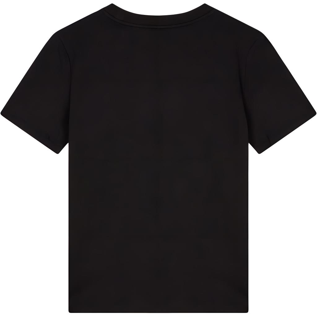 Calvin Klein Logo Round Neck Short Sleeve T-Shirt Women Tops Black 47AB805-UB1