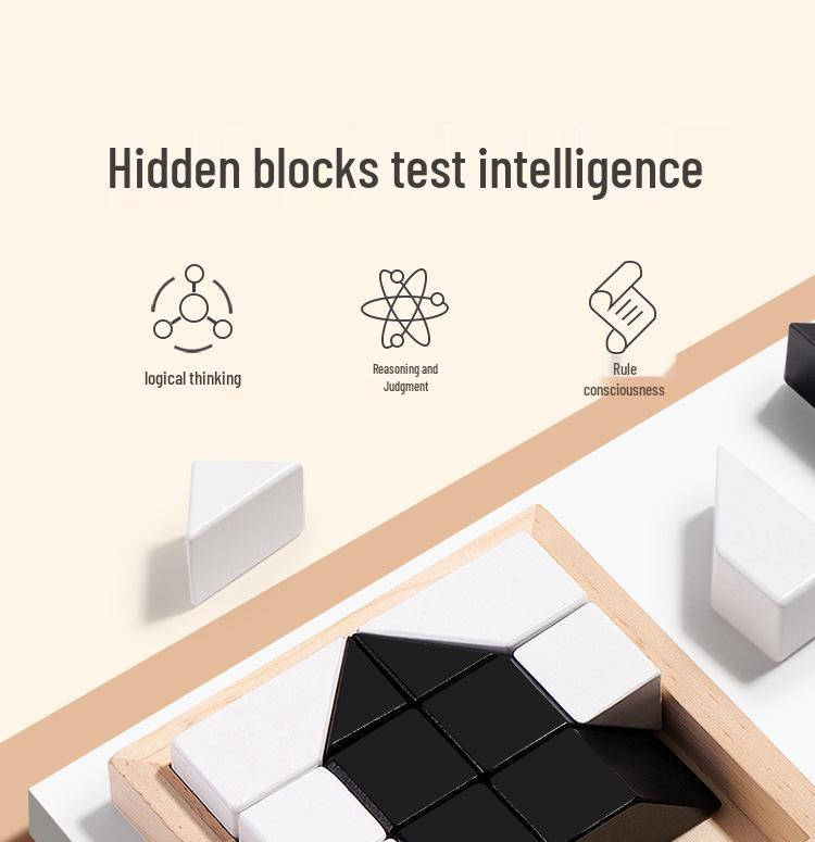 Children's Wooden Building Blocks Puzzle: Early Education Logic Game