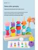 Wooden Toddler Beading Toy with Colorful Stacking Blocks