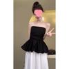 Off-Shoulder French Pleated Bandeau: Cinched Waist, Sweet & Spicy Bud-Shaped Slim-Fit Camisole, New Elegant Summer Design.