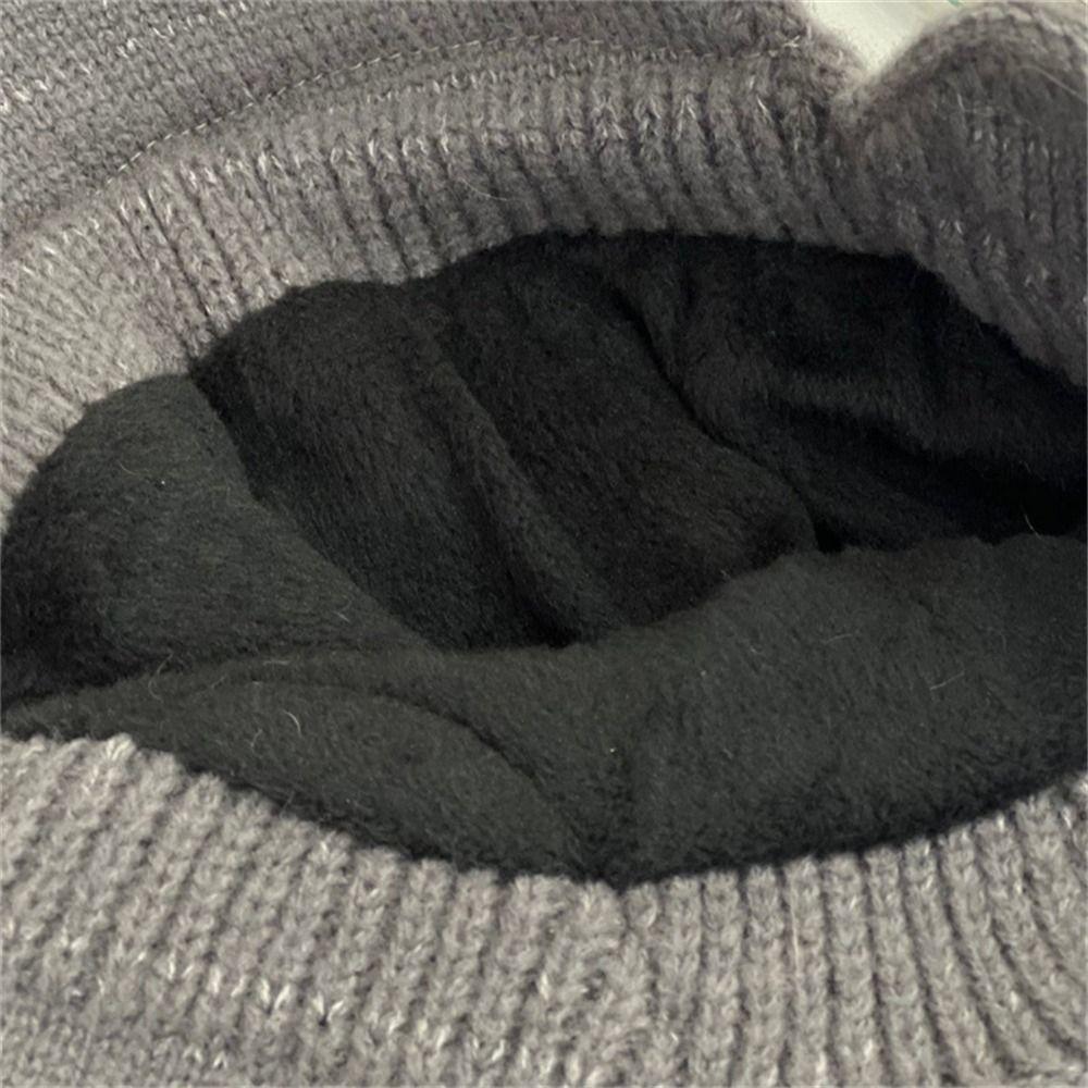 Keep Warm Baseball Cap Dual Tone Couples Hats Fashion Ear Protection  Outdoor Activities