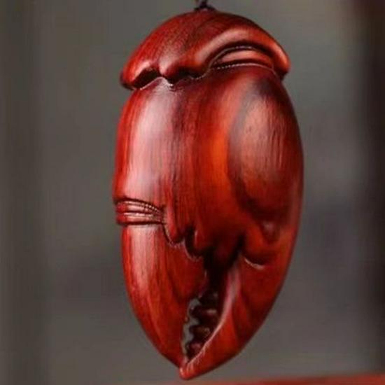 Red Sandalwood Qilin Pixiu Handheld Pendant Ornament