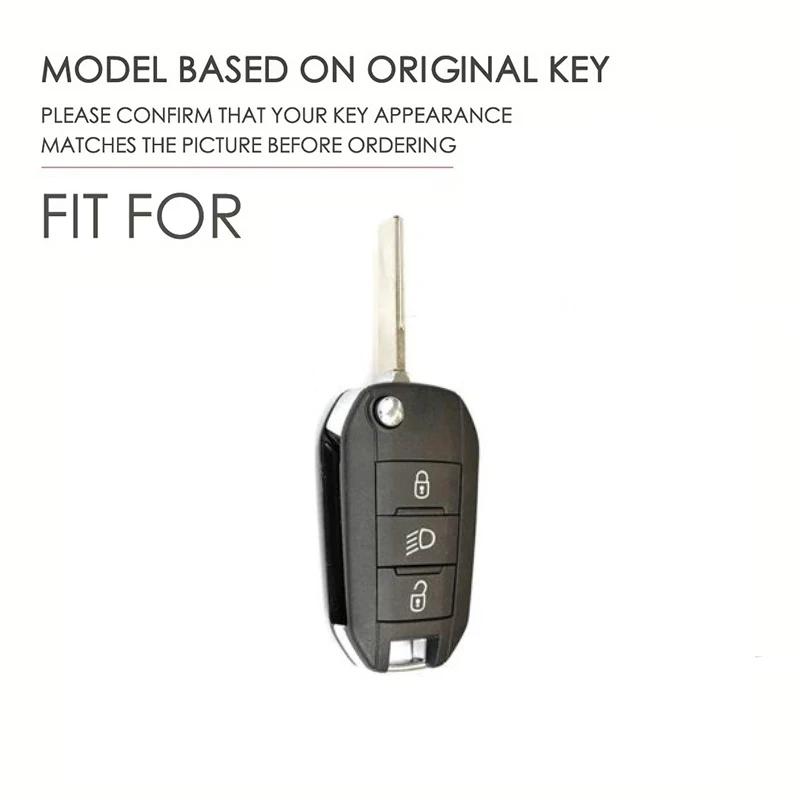 New TPU Car Flip Key Case Cover Shell For Peugeot 208 308 408 508 2008 3008 4008 5008 For Citroen C3 C4 CACTUS C6 C8 Accessories