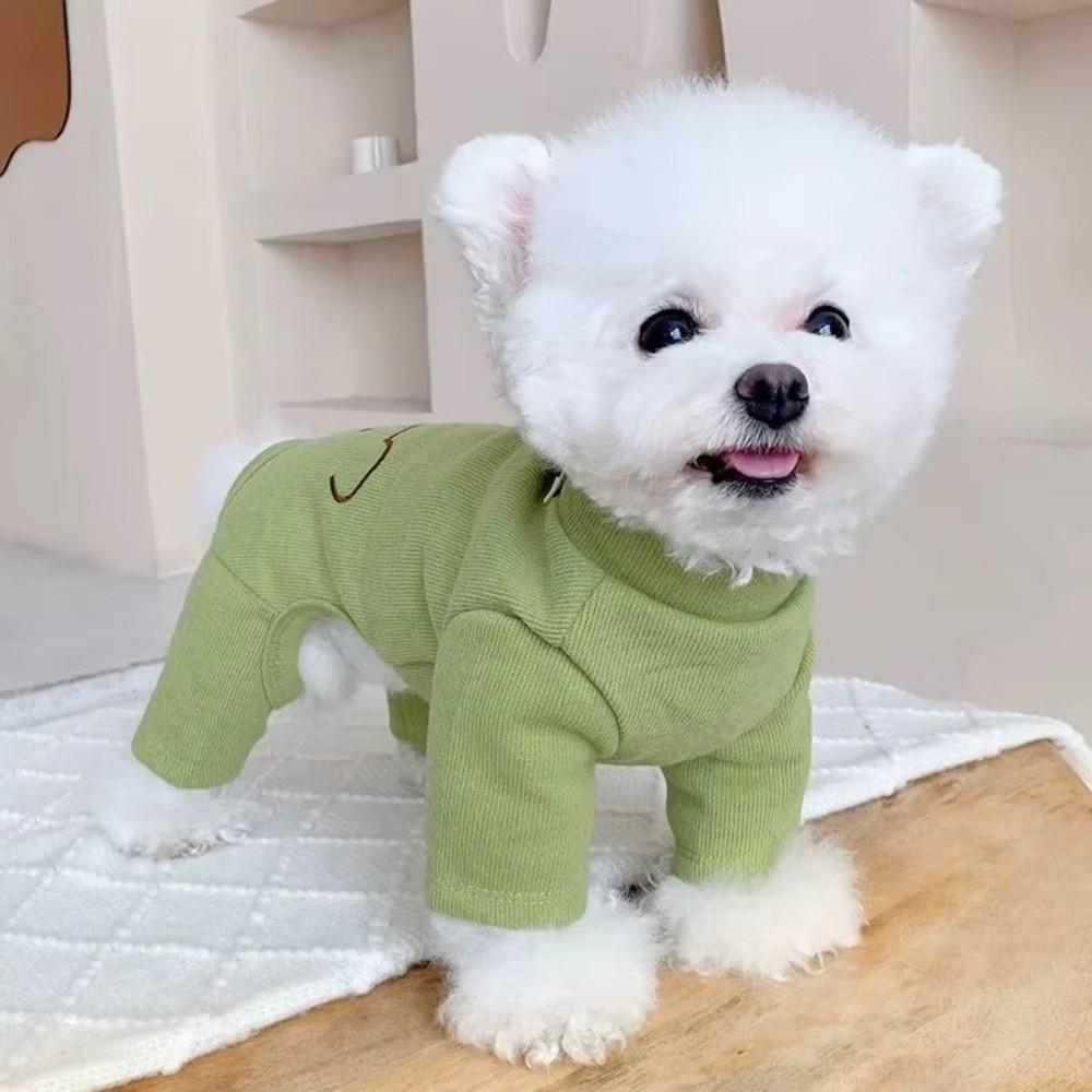 Fashion Teddy Bear Pet Four Legged Clothes Schnauzer Cat Base Shirt Spring Jumpsuit Coat Dog Pajamas Puppy Clothes Small Dog