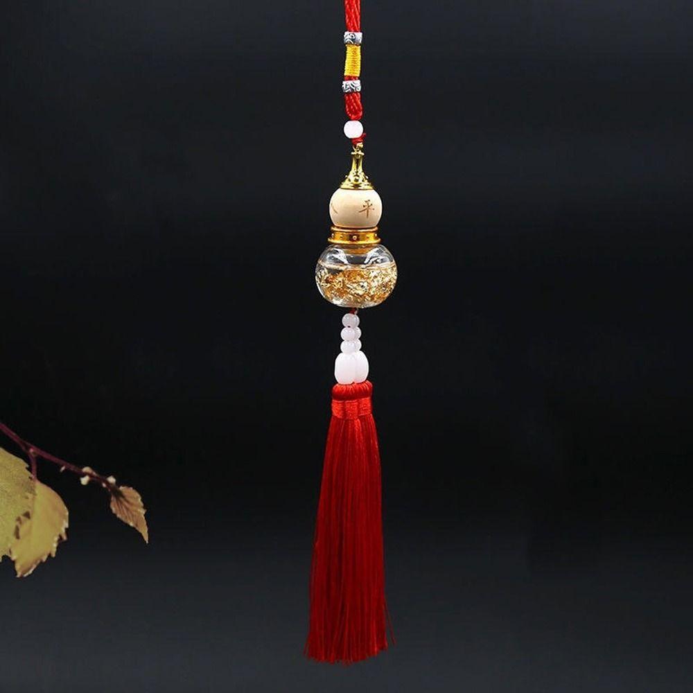 Gourd Shaped Glass Bottle Gourd Pendant Mini Gourd Perfume Bottle Landscape Garden Decor