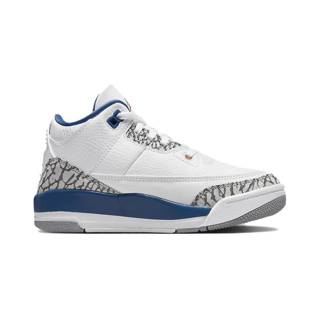 Детские кроссовки Air Jordan 3 Retro PS Washington Wizards White True-Blue — фото 2