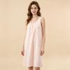 Summer Women's Yunjin Cotton Solid Color Sleeveless Cami Tank Dress Loose Fit Casual Home Nightgown Fashion Daily Outdoor Loungewear Dress