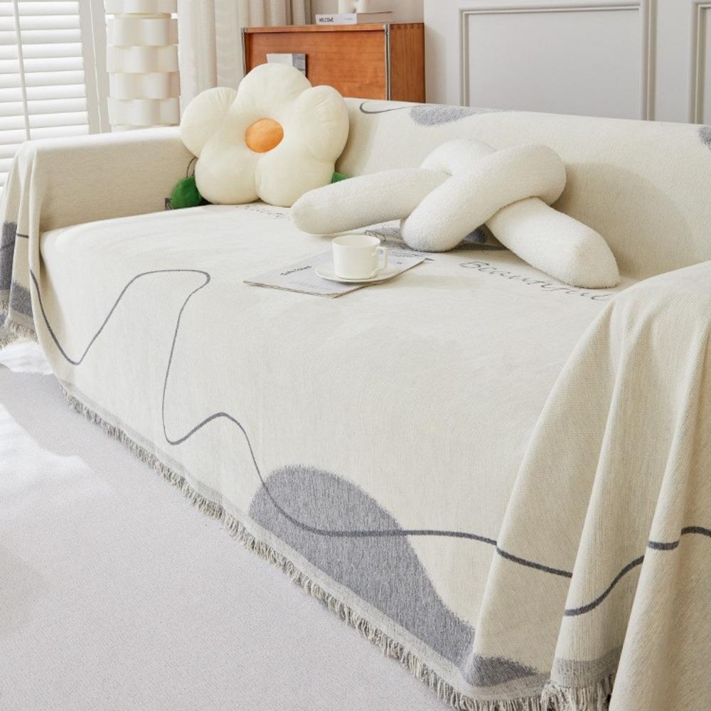 Anti-cat scratch sofa cover, simple modern chenille dust-proof four-season universal seat cushion cover, full cover cloth towel blanket