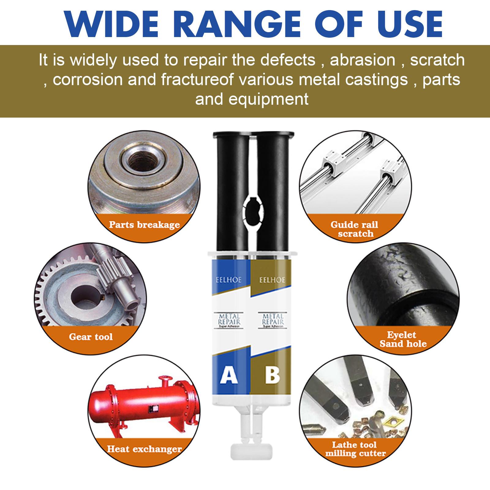 

EELHOE AB литьевой клей коробка обновленная версия, герметик для заделки течей топливного бака и водяного бака, средство для ремонта стали, алюминия и металла White head box (25g + 25g)