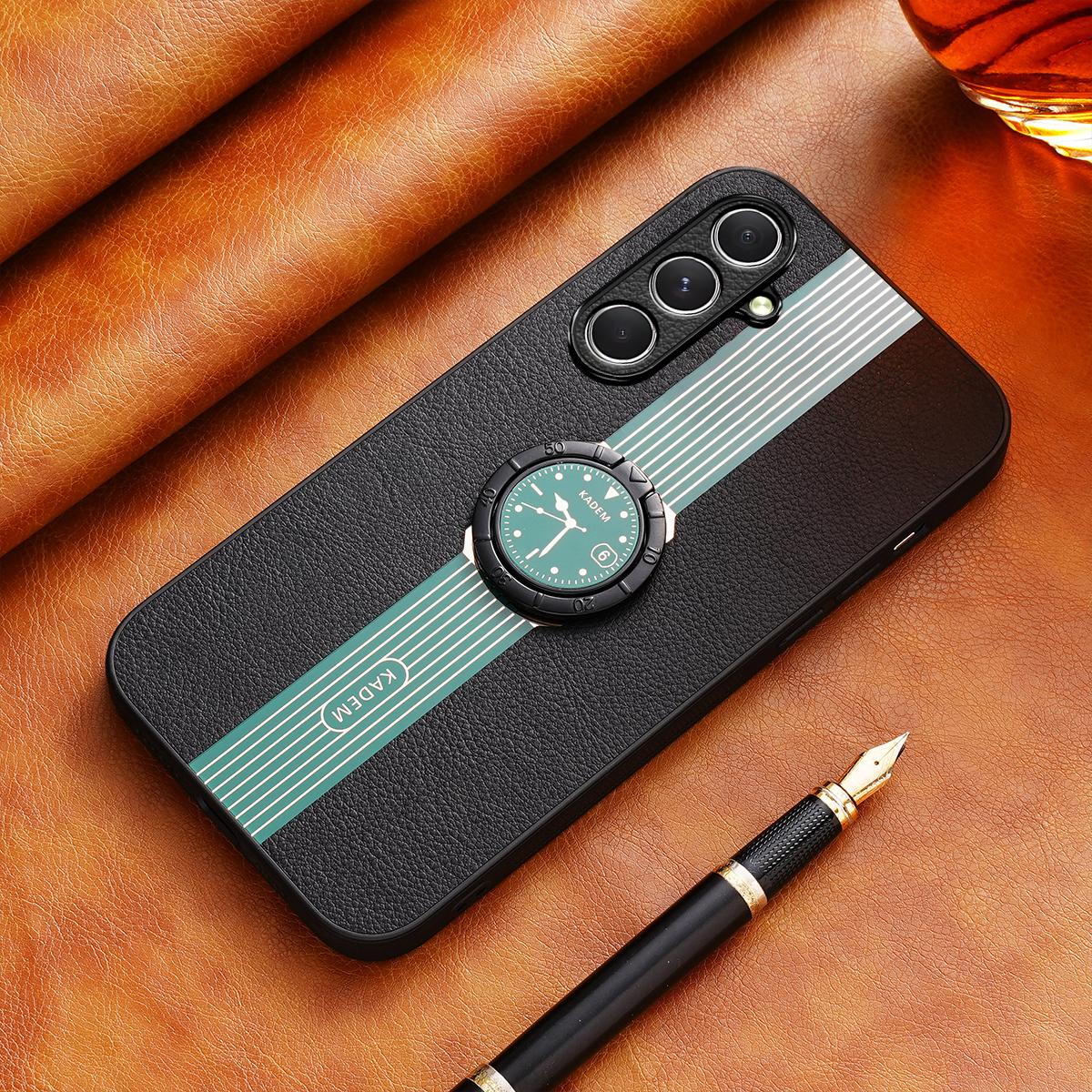 

KADEM For Samsung Galaxy F15 5G/M15 5G Cover Ring Kickstand Anti-fall Phone Back Case Green