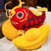 New Year New Year Dancing Lion Pillow Dancing Lion Koi Fish Embroidery Pillow  Home