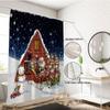 1Pc Santa Claus Printed Waterproof Shower Curtain Bathroom Partition Privacy Multiple Sizes With 12 Hooks Easy To Install