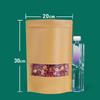 Self-Standing Kraft Ziplock Bag for Tea and Nuts Packaging