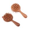 Pieptene de păr din lemn de santal, Masaj relaxant al scalpului și acupuncturii, Portabil, Mâner din lemn, Pieptene antistatic, Instrument de styling, Placă Gua Sha, Îngrijirea sănătății