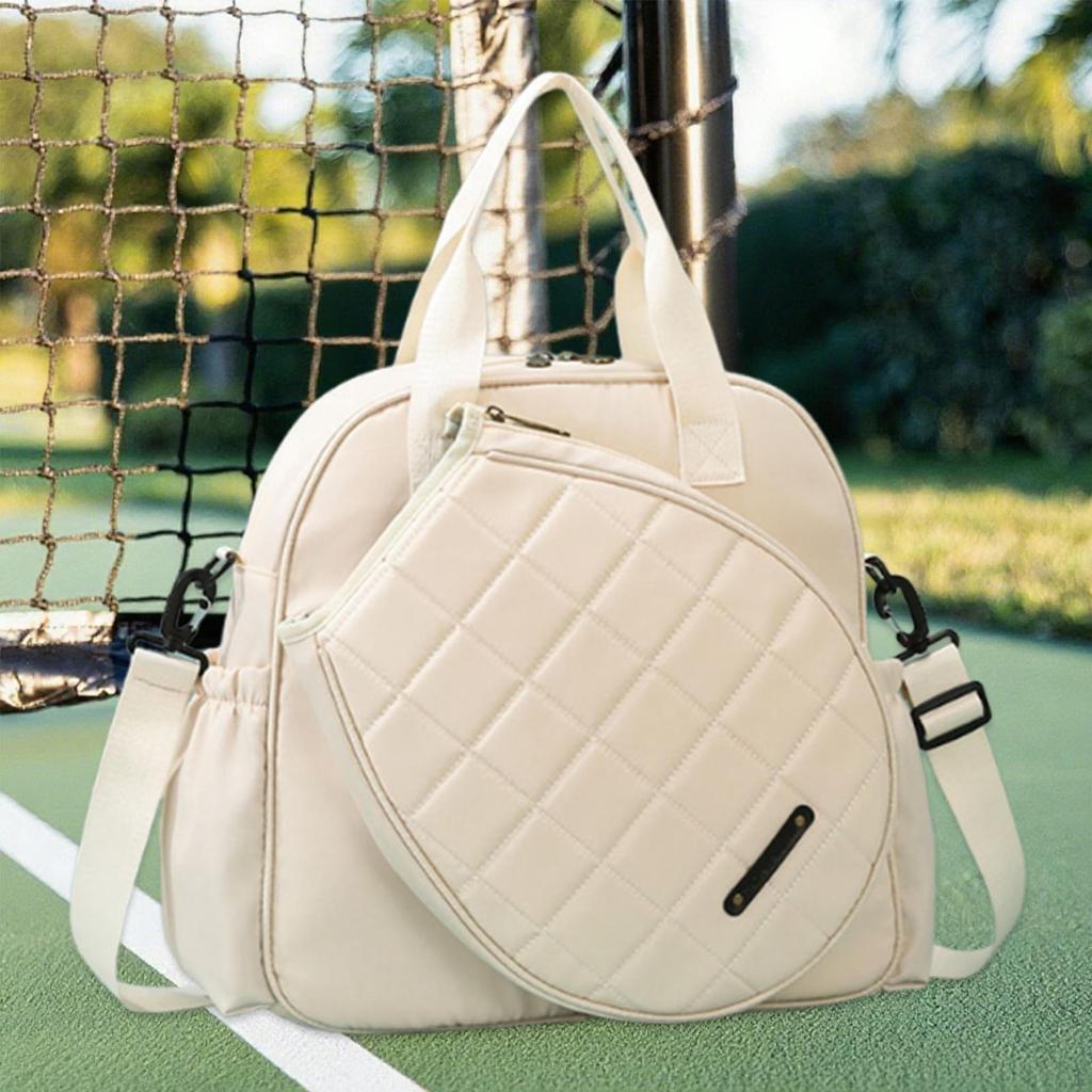 Tennis Racket Bag Crossbody Large with Removable Adjustable Shoulder Strap for Men Women Tote