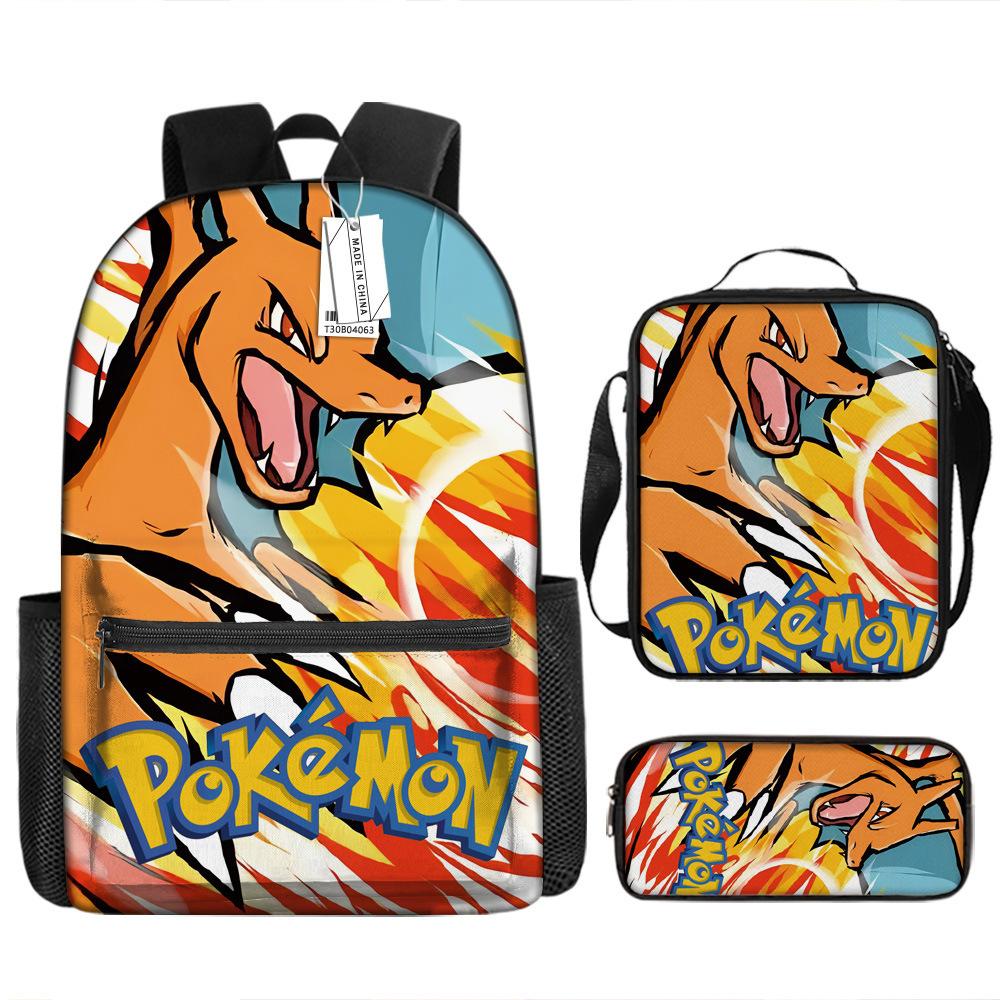 School Season Student Schoolbag Pokémon Pokémon Backpack Cartoon Satchel Pencil Case