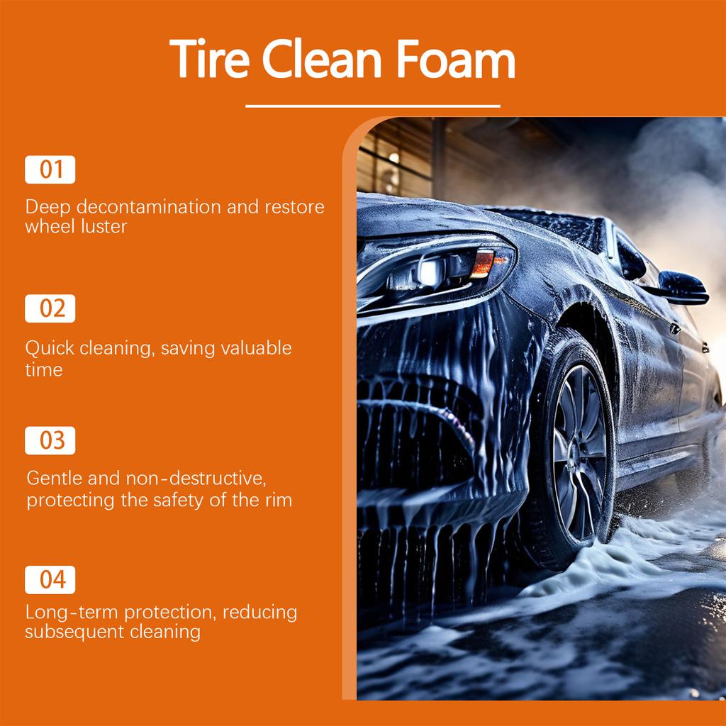 Tire Rim Foam Cleaner Car Tire Trim Scratch Stains Remover Auto Wheel Polishing Refurbishment Agent Car Detaling Maintenance