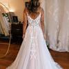 Summer lace wedding dress bridal dress suspender long small trailing bridal dress side split