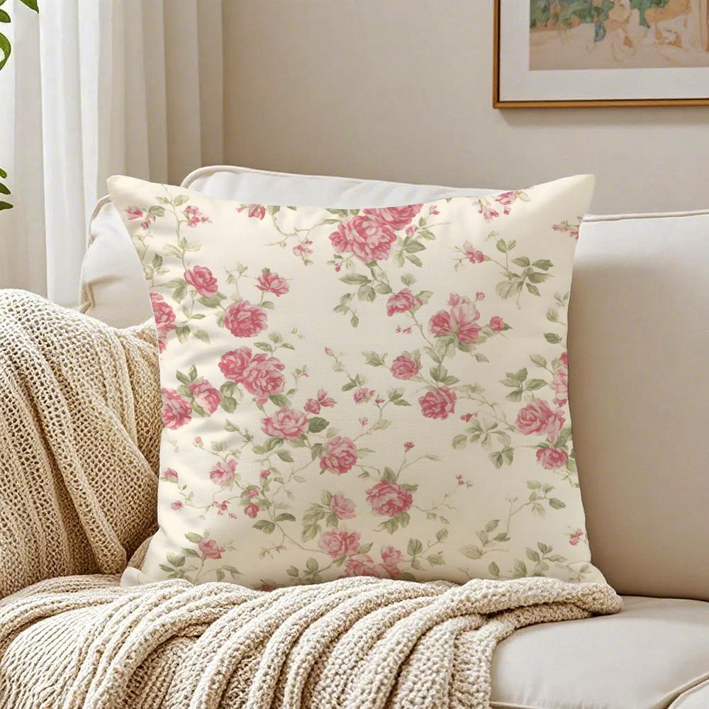 

Fresh Flowers And Fresh Family Style Cushion Cover Pillowcase Antidustmite living Room Sofa Decor Cushion Room 30X30cm