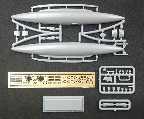 Micromill 1/144 Italian Navy Delfino Submarine 1890 Plastic Model MKR144-037 (Submarine)