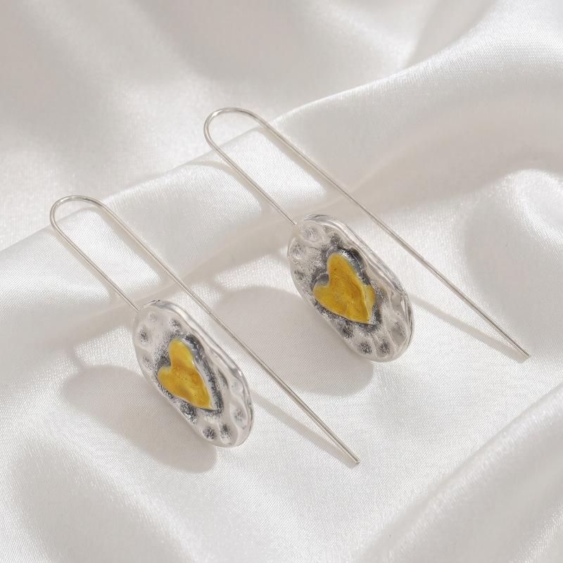 High End Bohemian Stud Earrings Women Geometric Heart European Vacation Casual Decor Jewelry