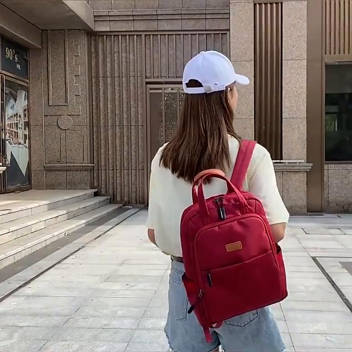 Trendiger New Oxford Rucksack Damen Große Kapazität Schule Einfarbig Ausflug Reise Laptop Rucksack CLE