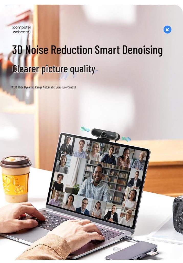 1080P HD USB Webcam for Online Classes and Meetings
