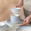 Linyen Chinese Style Underglaze Ceramic Rice Bowl Set