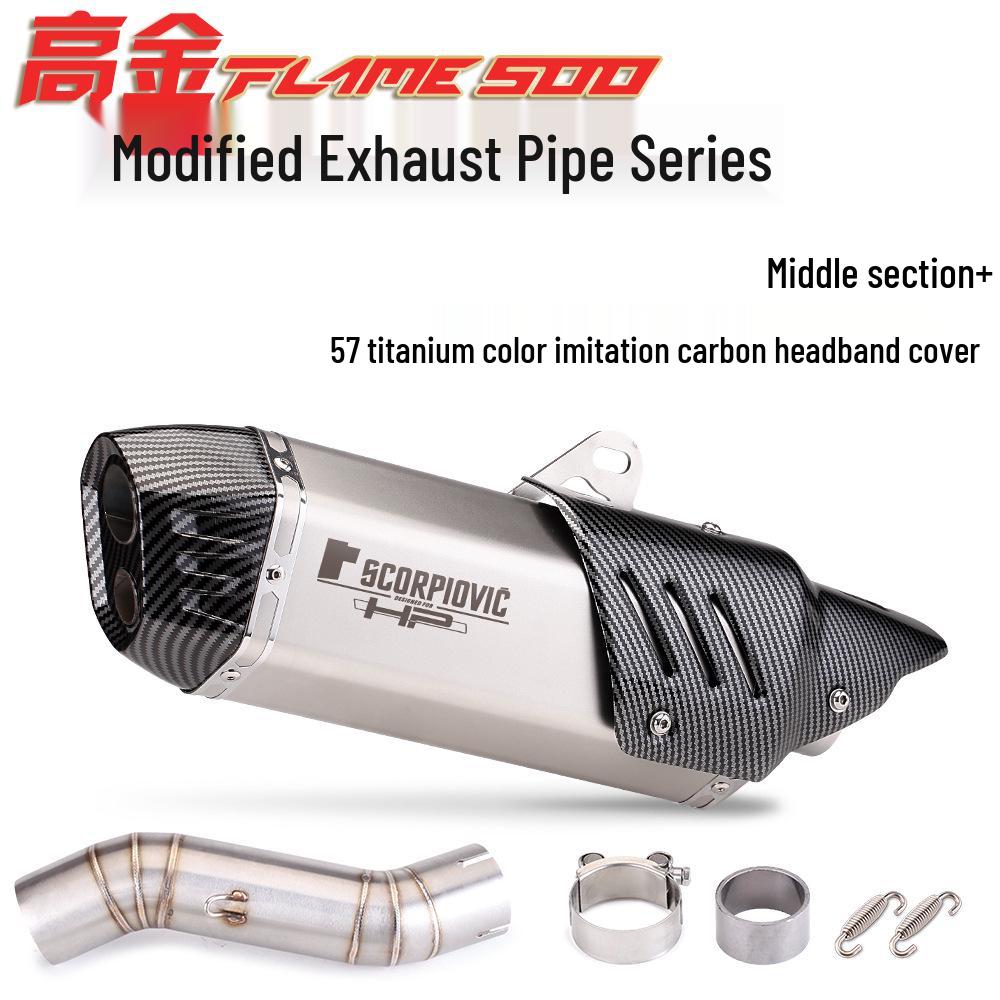 Gaokin Flame500 Exhaust 51mm Mid-Section Connector Modification