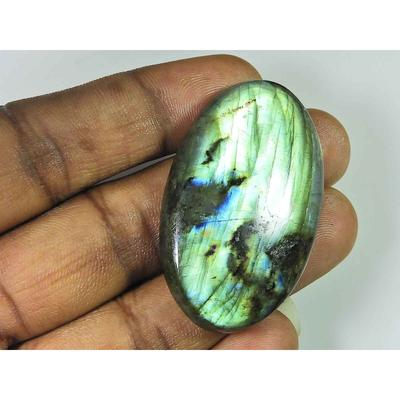 110 Karat. Natürlicher Labradorit Ovaler Kristall Cabochon loser Edelstein 30X48MM SK-1949