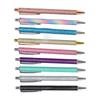9Pcs Ball Point Pen Black Refill Glitter Style Pocket Clip Metal Tip Smoothing Writing Pens for Shcool Office Business