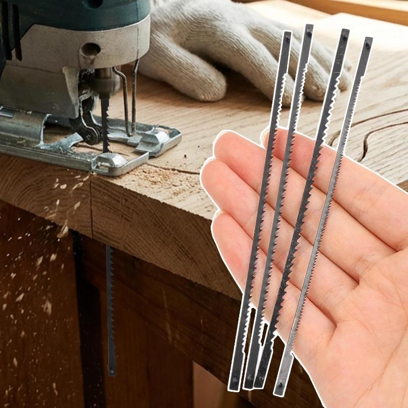 120/5x Jigsaw Blades Set Carbon Steel Woodworking Curved Saw Blades Pin End DIY Cutting Plastic Metal Hardware Tool Accessories